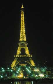 Parijs Eiffeltoren bij Nacht